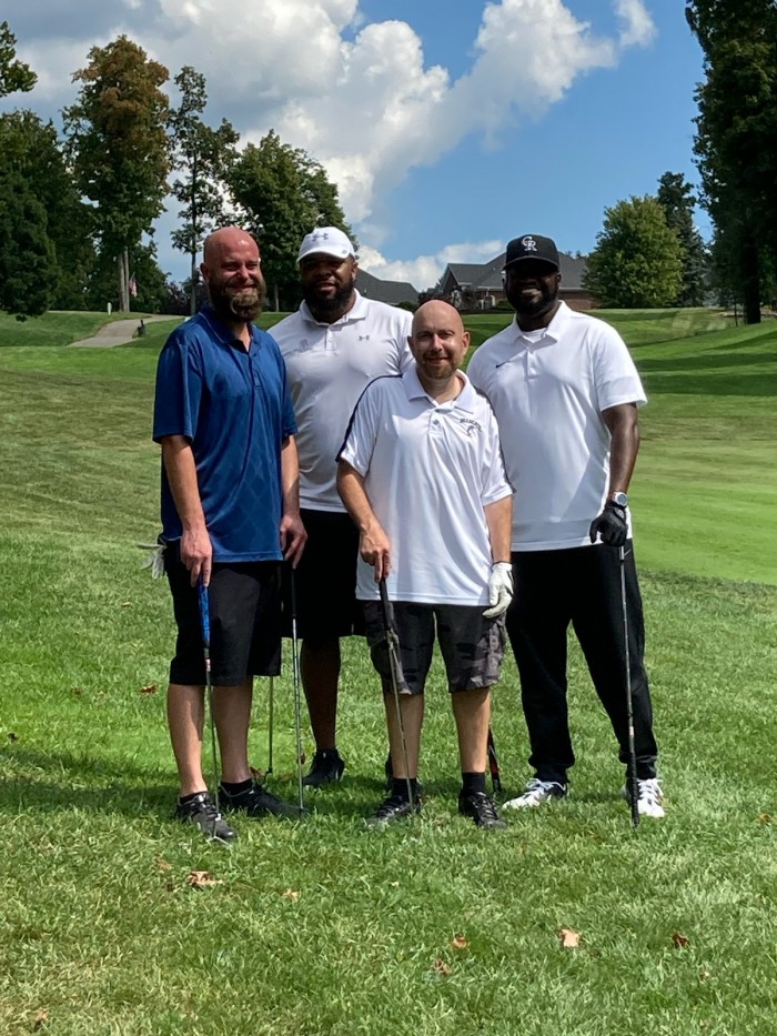 foursome at 2021 golf outing